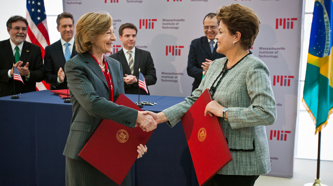 Brazilian president visits MIT